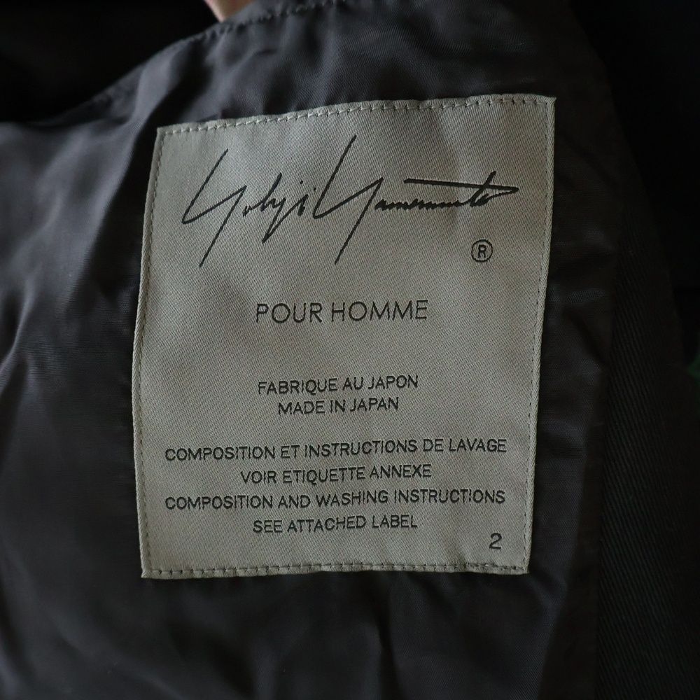 Yohji Yamamoto POUR HOMME 花と少年期 リバイバルハーフコート スナップジャケット