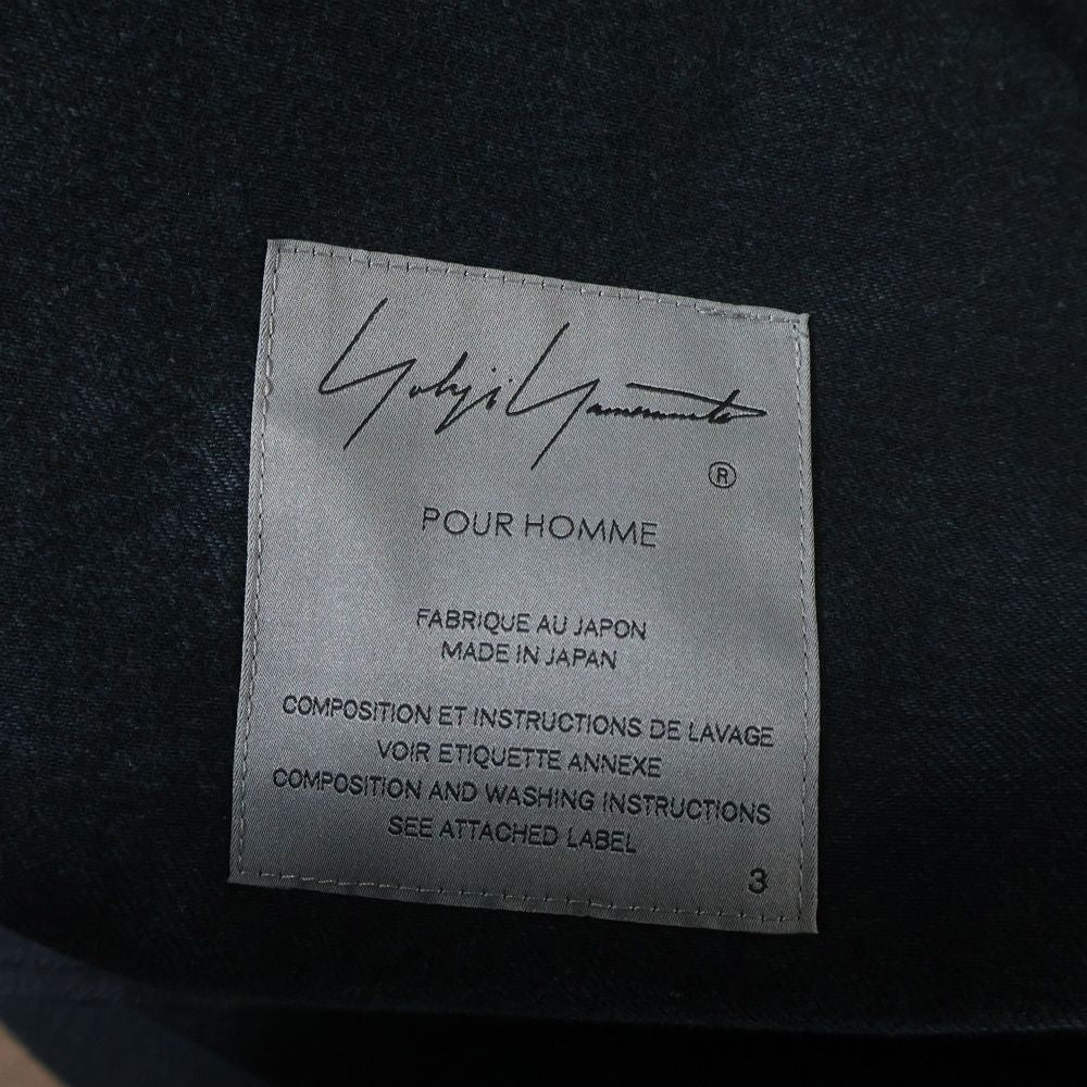 YOHJI YAMAMOTO POUR HOMME 21SS バックボタンオープン コットンジャケット — サイズ3