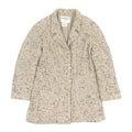 CHANEL Logo Tweed Jacket — Beige / Size 42