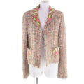 CHANEL 04A Vintage Alpaca Blend Ribbon Tweed Jacket with Coco Buttons — Multi / Size 36