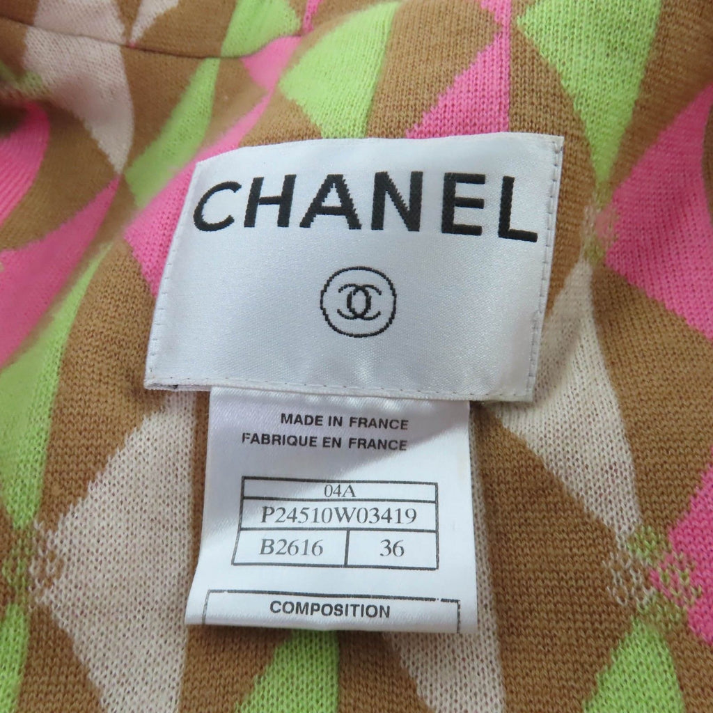 CHANEL 04A Vintage Alpaca Blend Ribbon Tweed Jacket with Coco Buttons — Multi / Size 36
