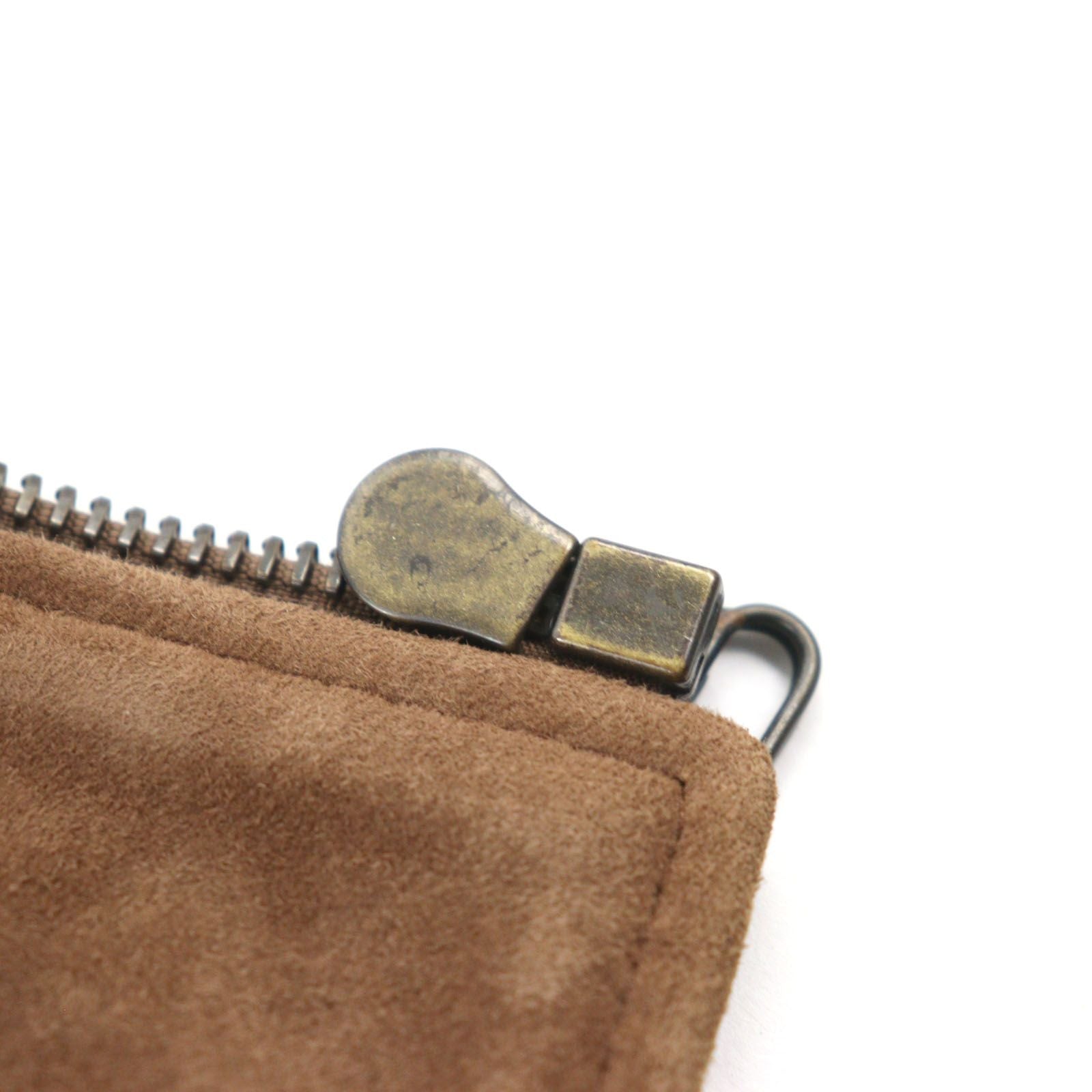 GUCCI Goat Suede Leather Sherry Line Logo Button Harrington Jacket Brown Size 46