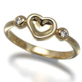 TIFFANY & CO. Full Heart Diamond Ring K18YG Size 10.5
