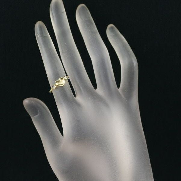 TIFFANY & CO. Full Heart Diamond Ring K18YG Size 10.5