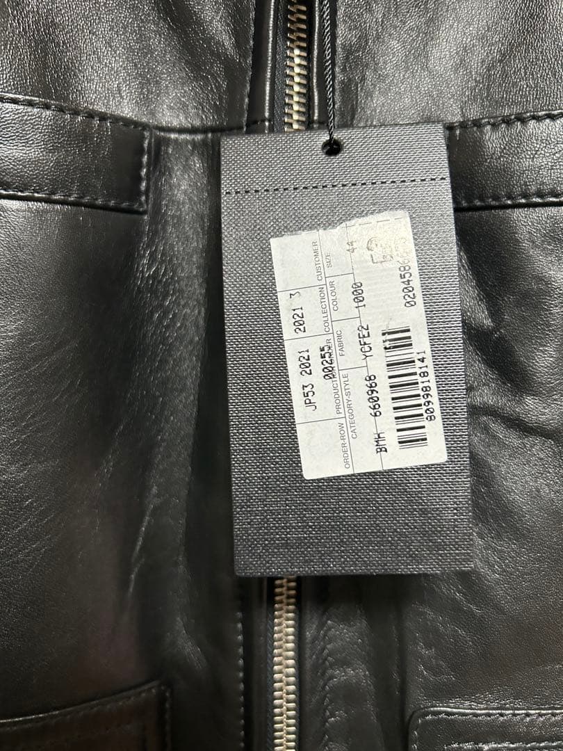 SAINT LAURENT 21SS Leather Jacket Size 44
