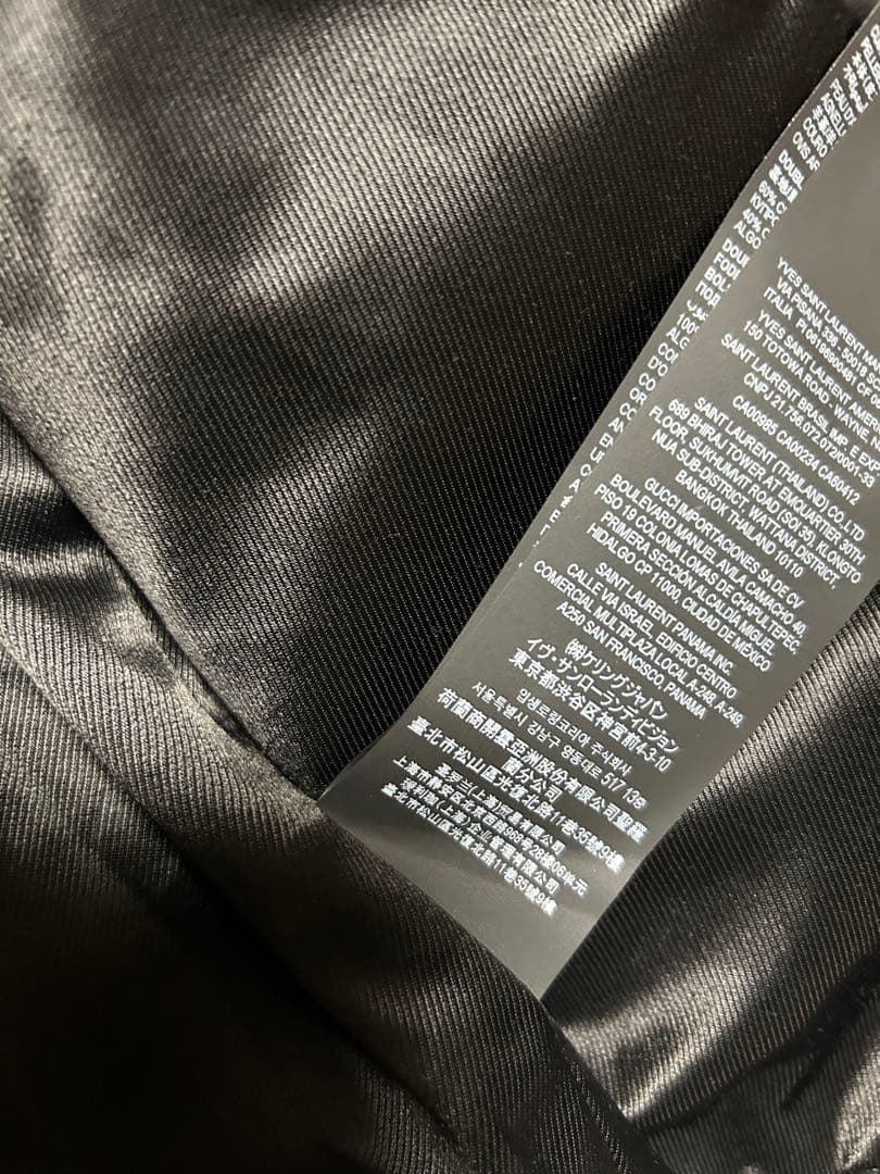 SAINT LAURENT 21SS Leather Jacket Size 44