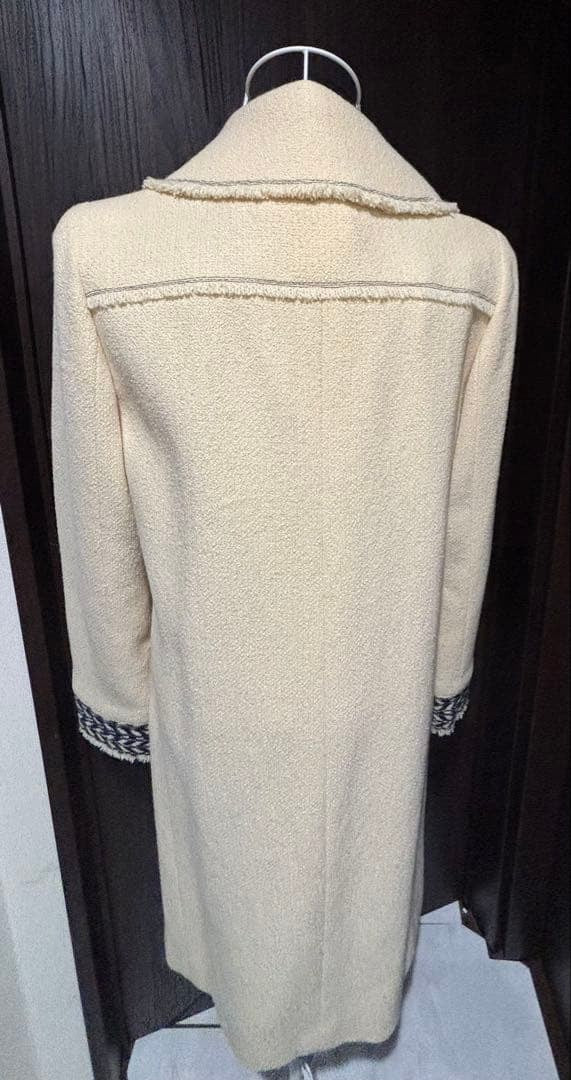 CHANEL Tailored Jacket Coat  — Cream / Size 36