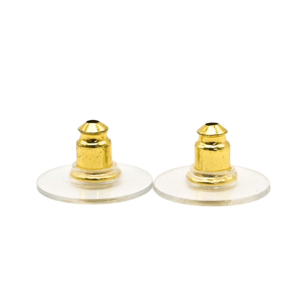 CHANEL B23C Timeless Classic Matelasse Motif Earrings Black Champagne Gold