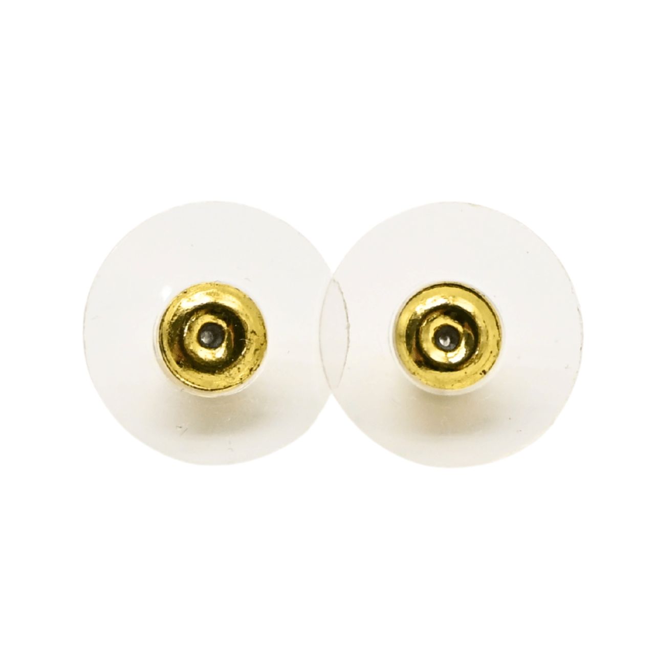 CHANEL B23C Timeless Classic Matelasse Motif Earrings Black Champagne Gold