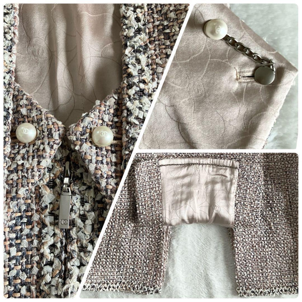 CHANEL 03P Tweed Jacket & Skirt Setup Suit Jacket Skirt — Pink