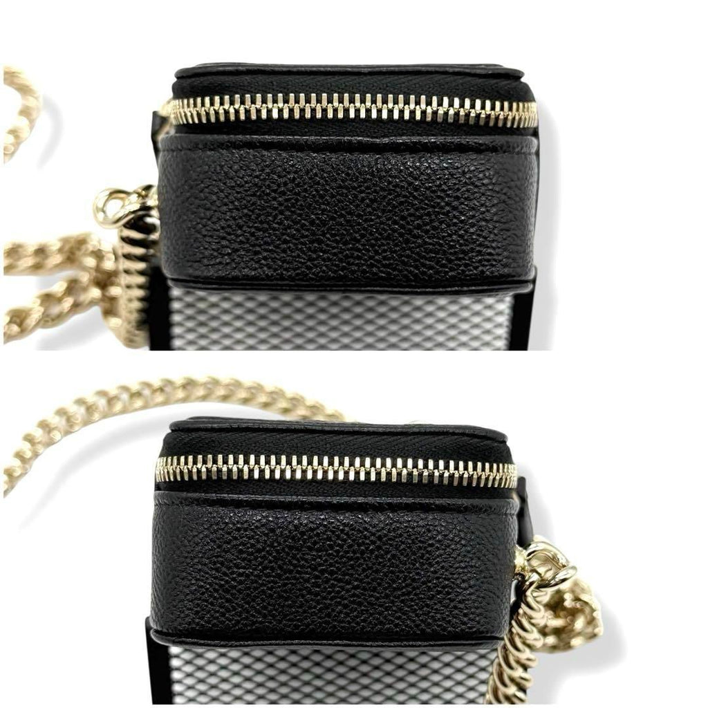 CHANEL Boy Chanel Mini Chain Shoulder Bag Caviar Skin Chevron Black AP2708