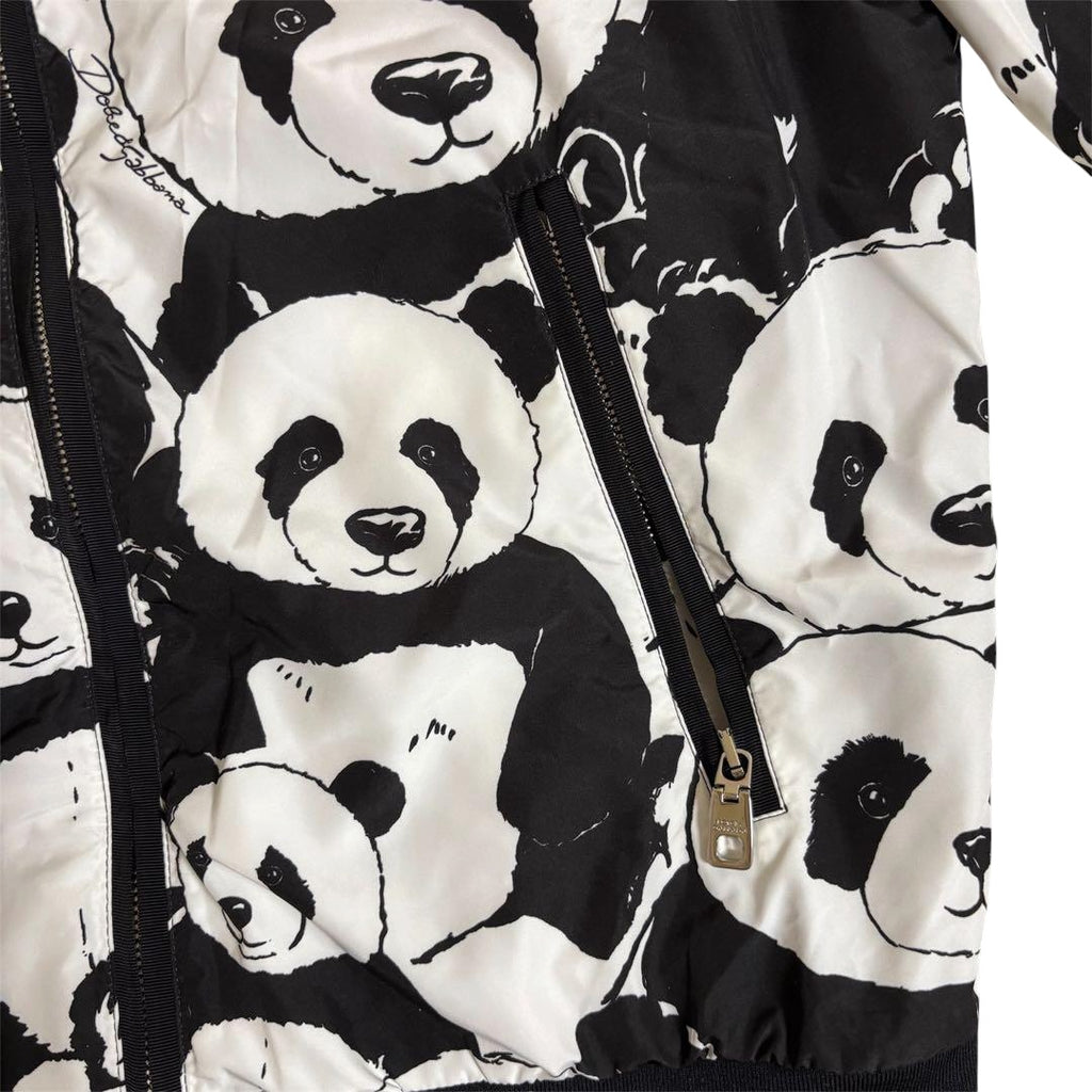 DOLCE & GABBANA All-Over Panda Print Jacket Hoodie Size 44