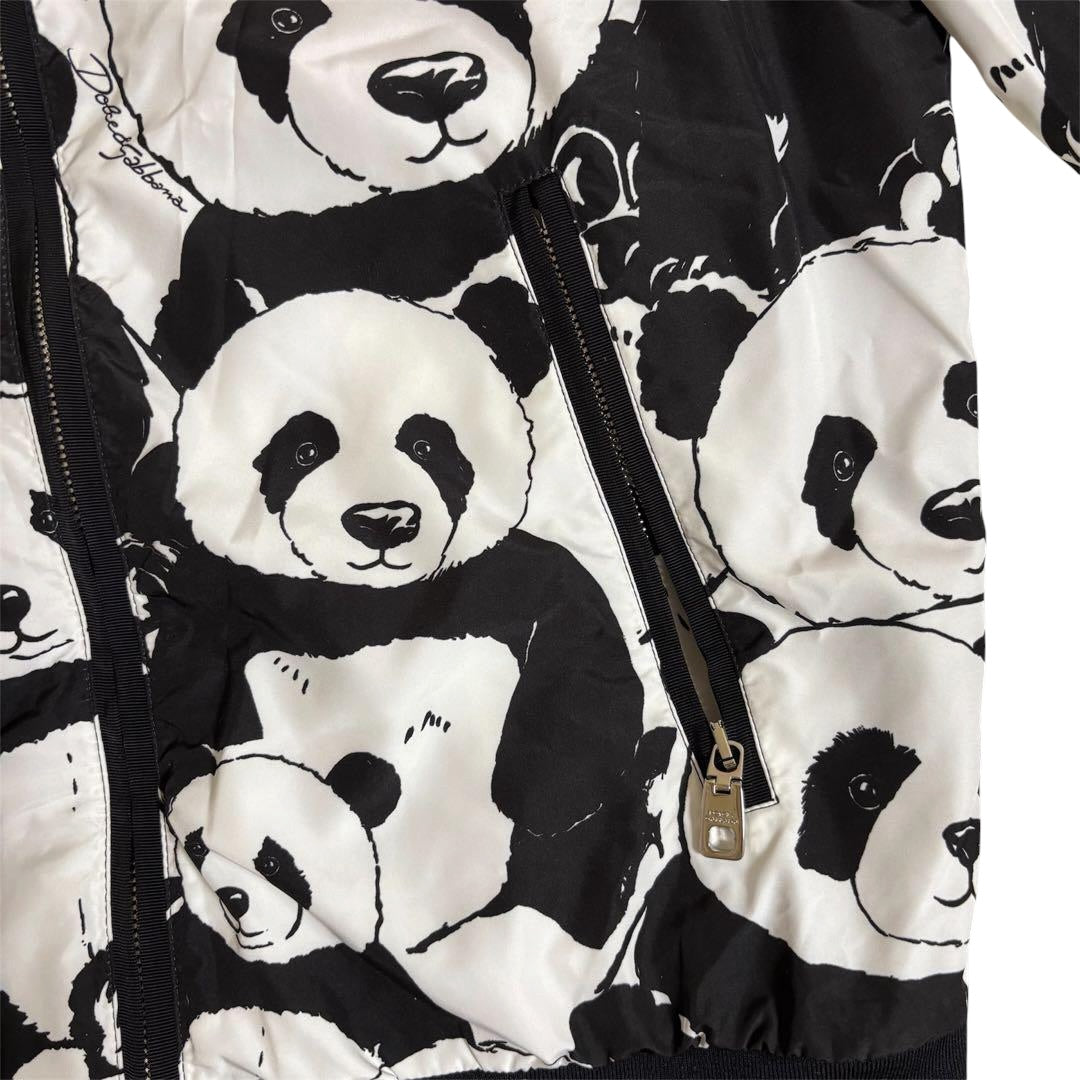 DOLCE & GABBANA All-Over Panda Print Jacket Hoodie Size 44