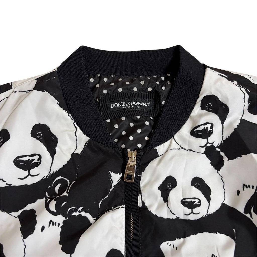 DOLCE & GABBANA All-Over Panda Print Jacket Hoodie Size 44