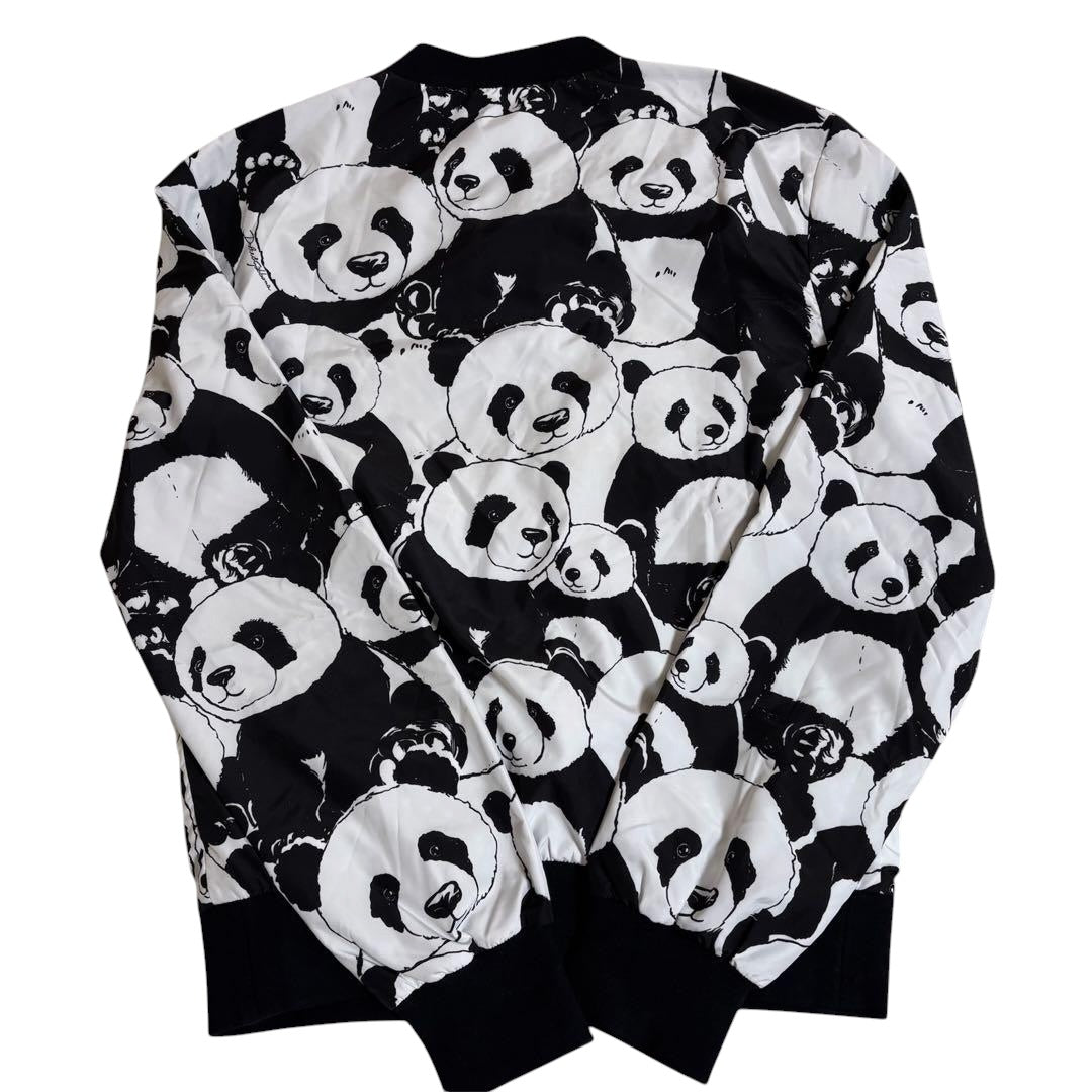 DOLCE & GABBANA All-Over Panda Print Jacket Hoodie Size 44