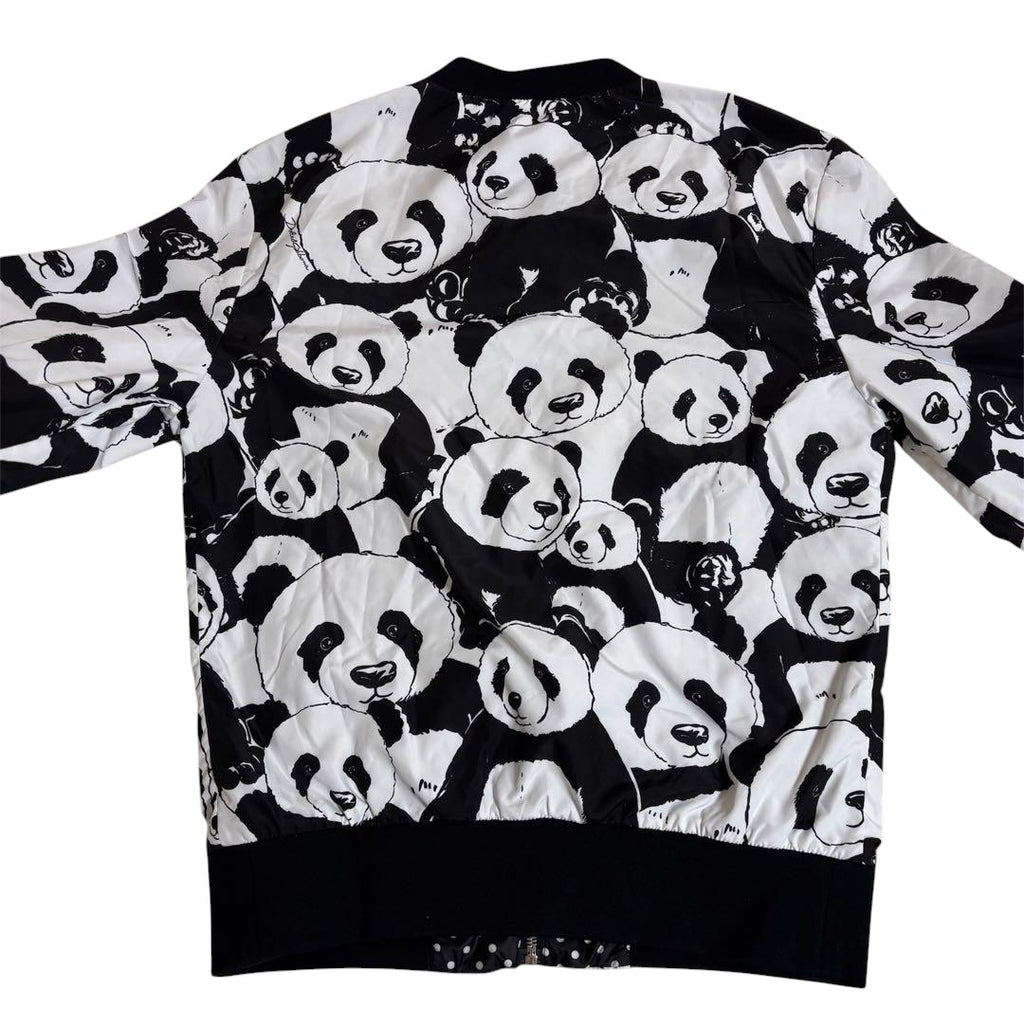DOLCE & GABBANA All-Over Panda Print Jacket Hoodie Size 44
