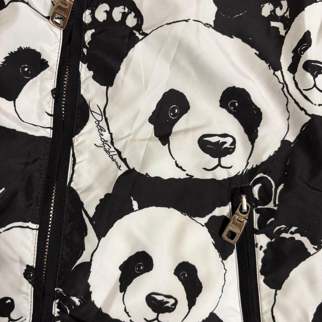 DOLCE & GABBANA All-Over Panda Print Jacket Hoodie Size 44