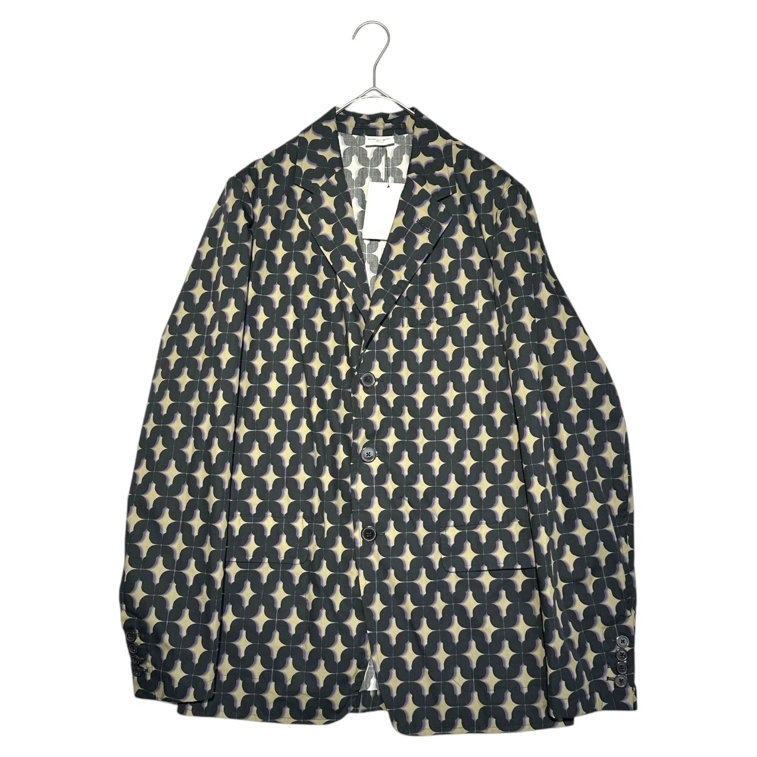DRIES VAN NOTEN 24SS Graphic Tile Print Casual Tailored Jacket Size 46