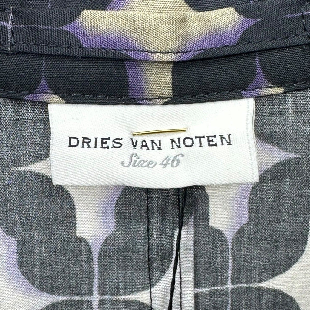 DRIES VAN NOTEN 24SS Graphic Tile Print Casual Tailored Jacket Size 46