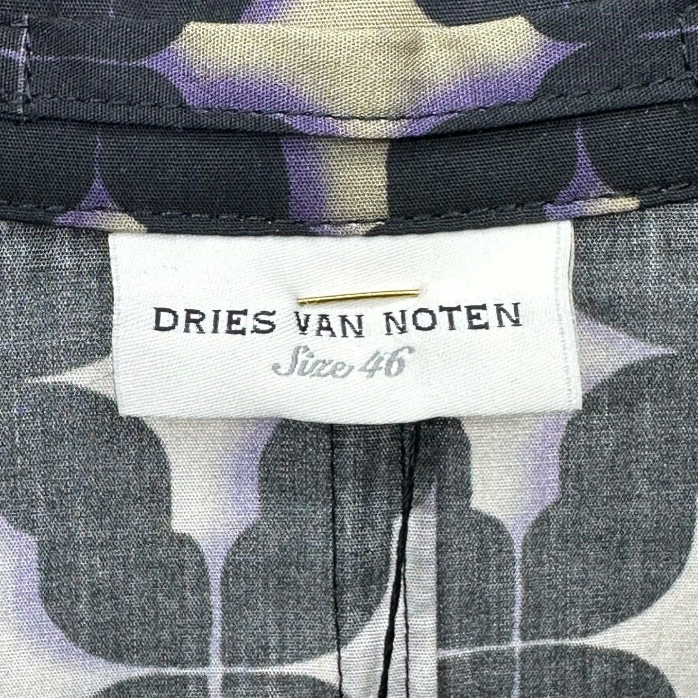 DRIES VAN NOTEN 24SS Graphic Tile Print Casual Tailored Jacket Size 46