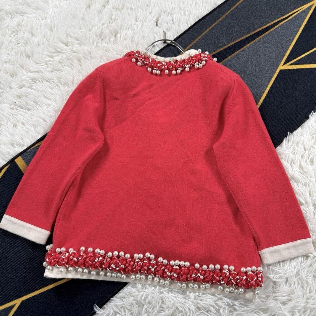 CHANEL Karl Lagerfeld Era Tweed Knit Cardigan Long Sleeve