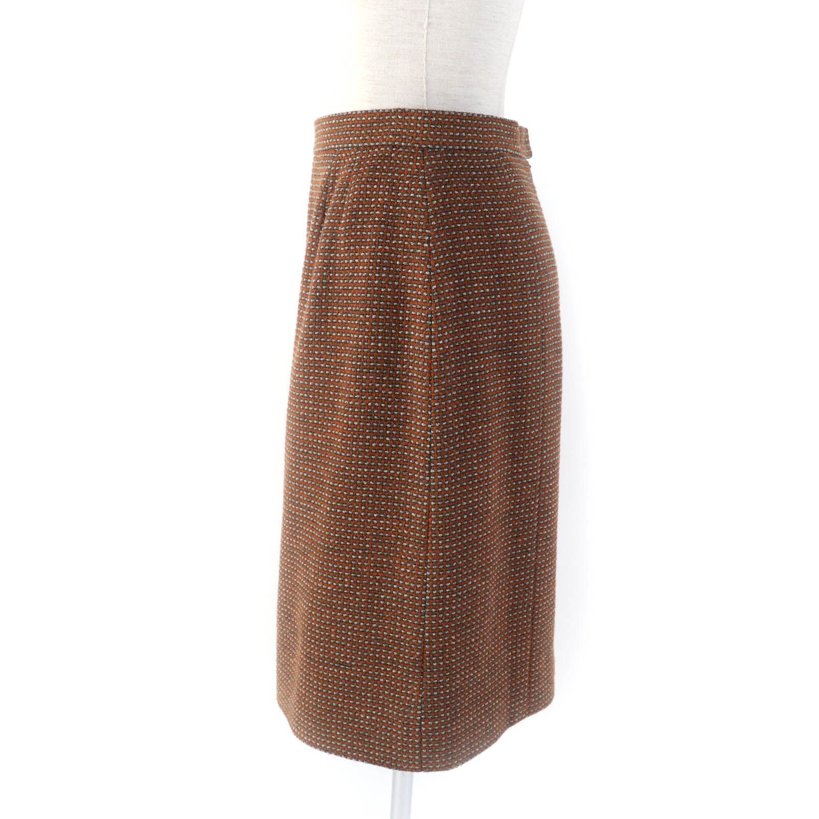CHANEL 96A Vintage Coco Button Jacket & Skirt Setup Brown Size 38