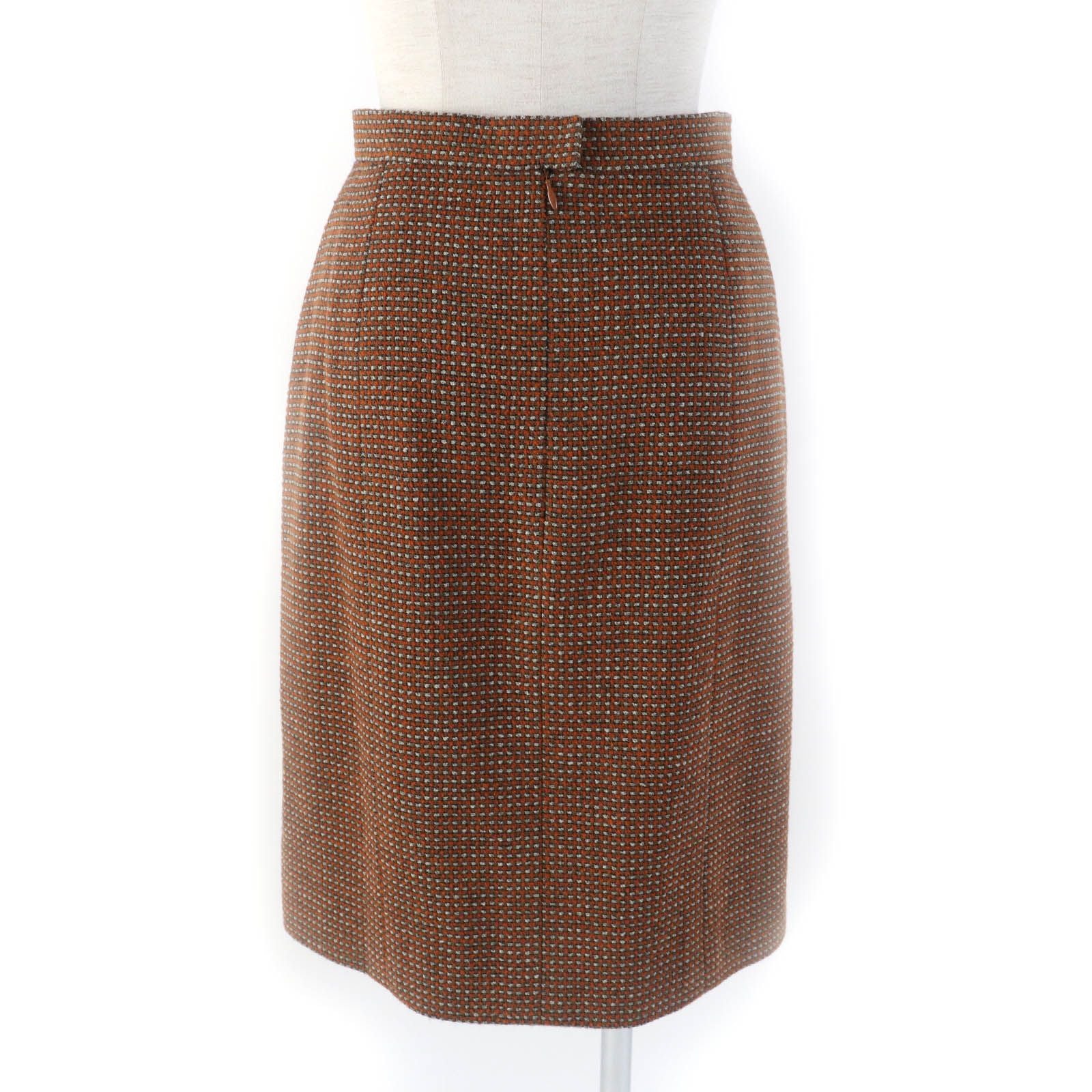 CHANEL 96A Vintage Coco Button Jacket & Skirt Setup Brown Size 38