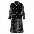 CHANEL Vintage 90s Tweed Setup Suit Coco Mark