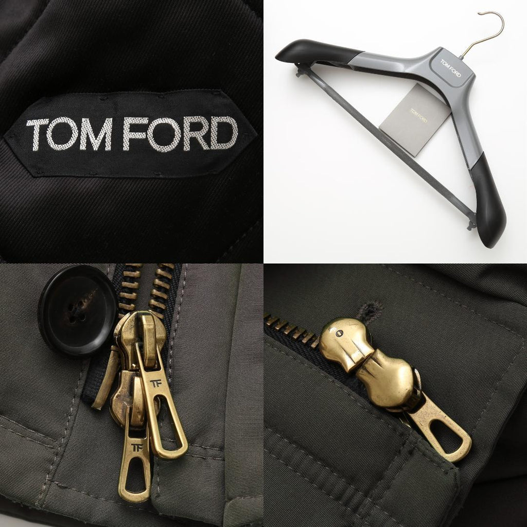 TOM FORD Leather Trim N-3B Down Jacket Size 46