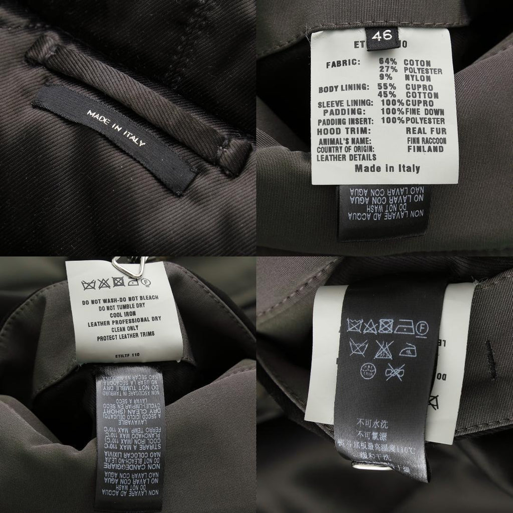 TOM FORD Leather Trim N-3B Down Jacket Size 46