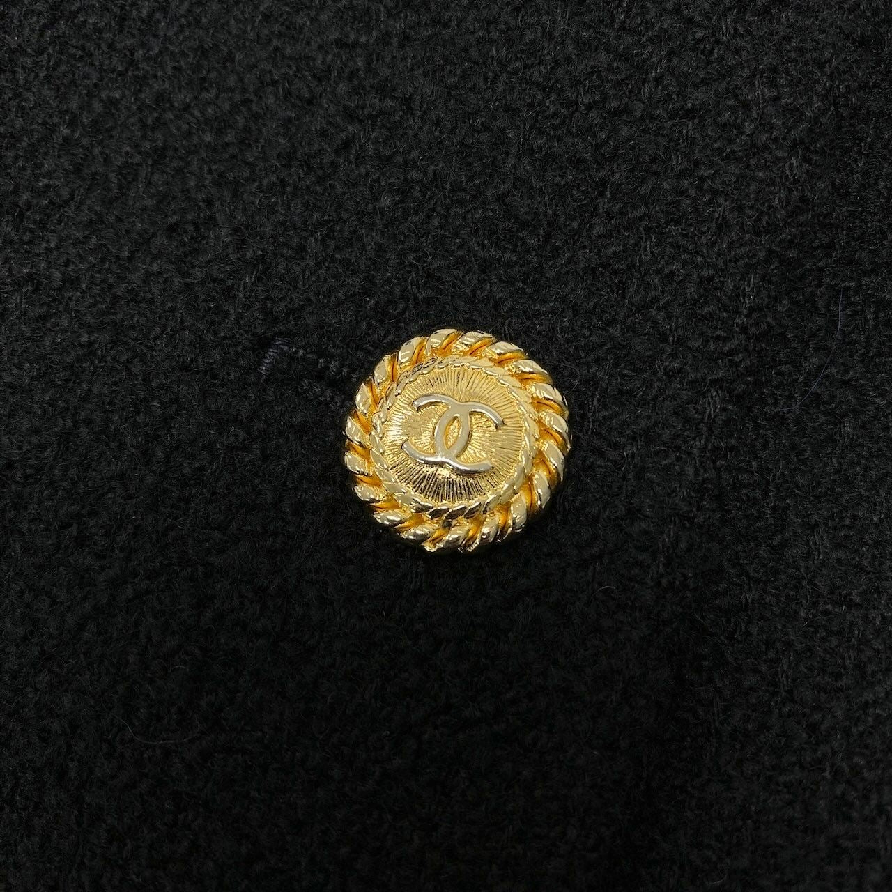 CHANEL Vintage 90s Tweed Setup Suit Coco Mark