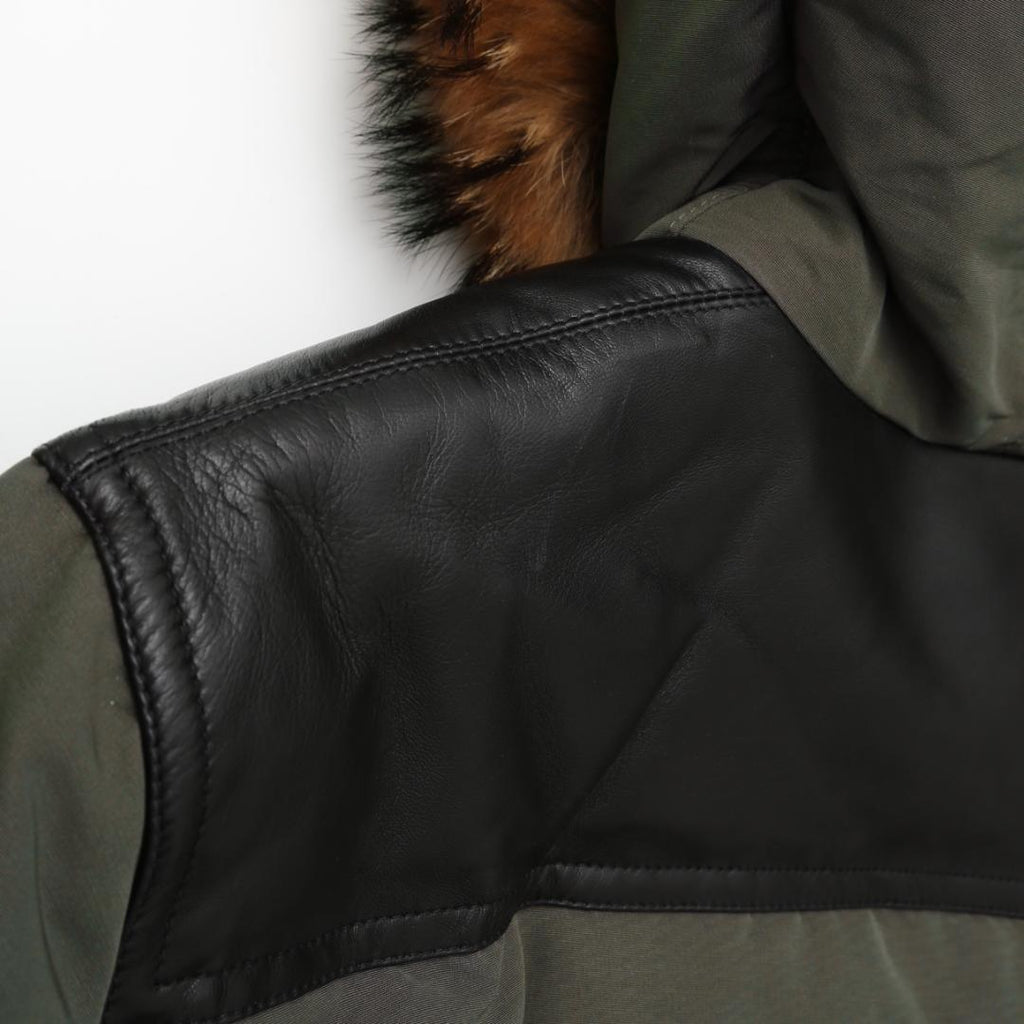TOM FORD Leather Trim N-3B Down Jacket Size 46