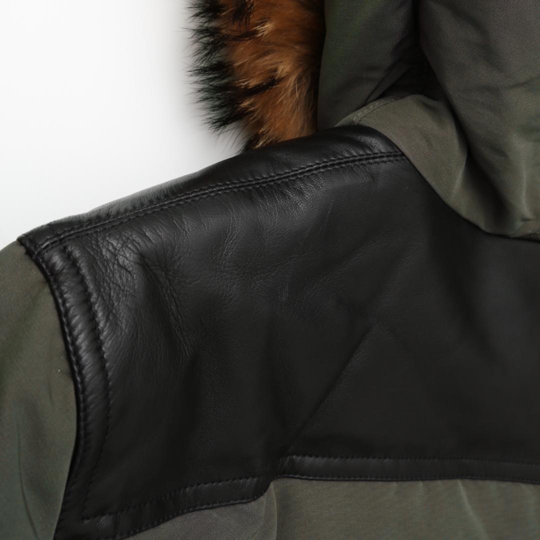 TOM FORD Leather Trim N-3B Down Jacket Size 46