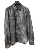Rick Owens 25SS LTP Calf Leather Tamponato Outer Shirt Black 48