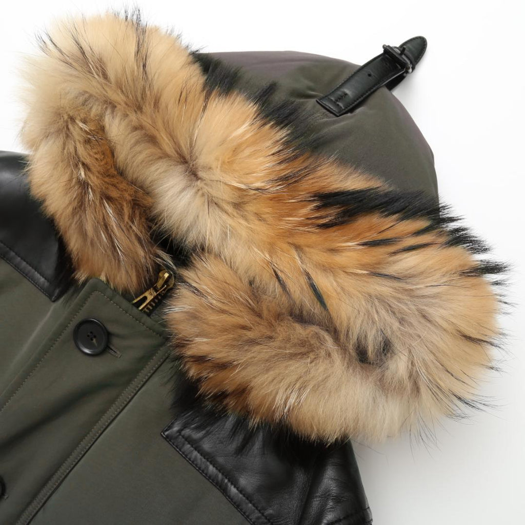 TOM FORD Leather Trim N-3B Down Jacket Size 46