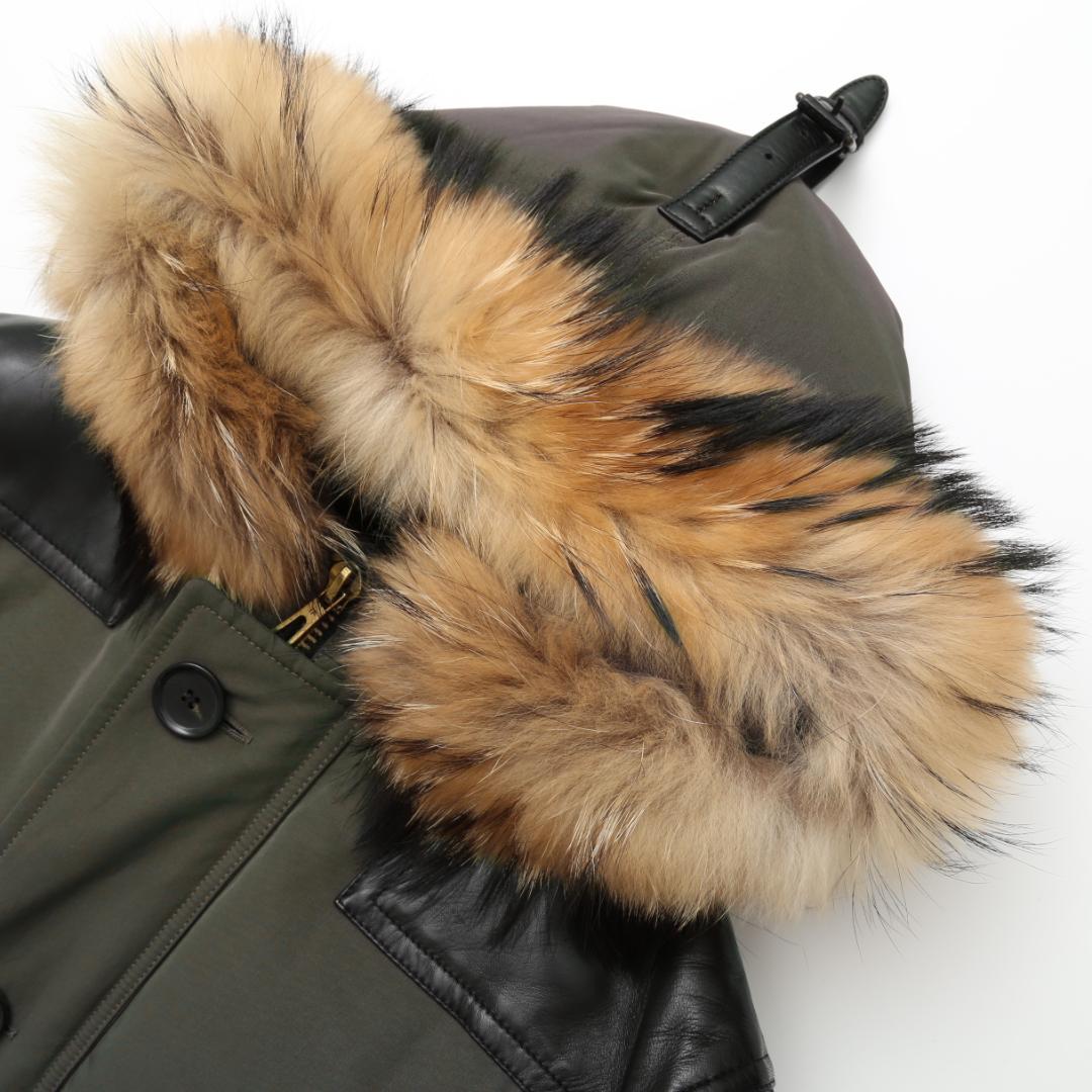 TOM FORD Leather Trim N-3B Down Jacket Size 46