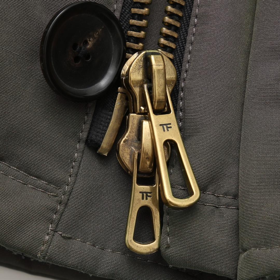 TOM FORD Leather Trim N-3B Down Jacket Size 46