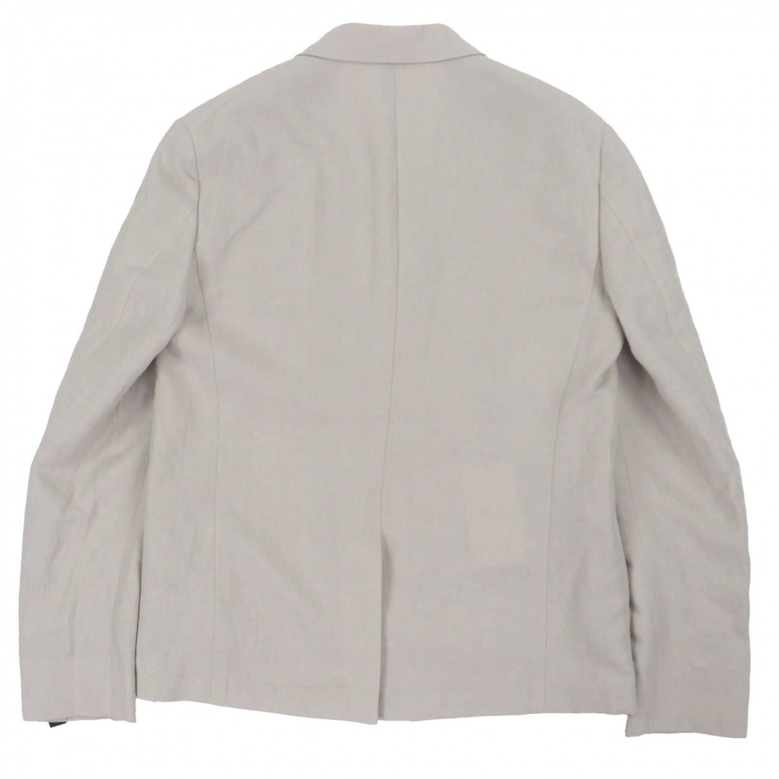 Fendi FJ0748 2023 Linen Logo Button Double-Breasted Blazer Tailored Jacket Beige 46
