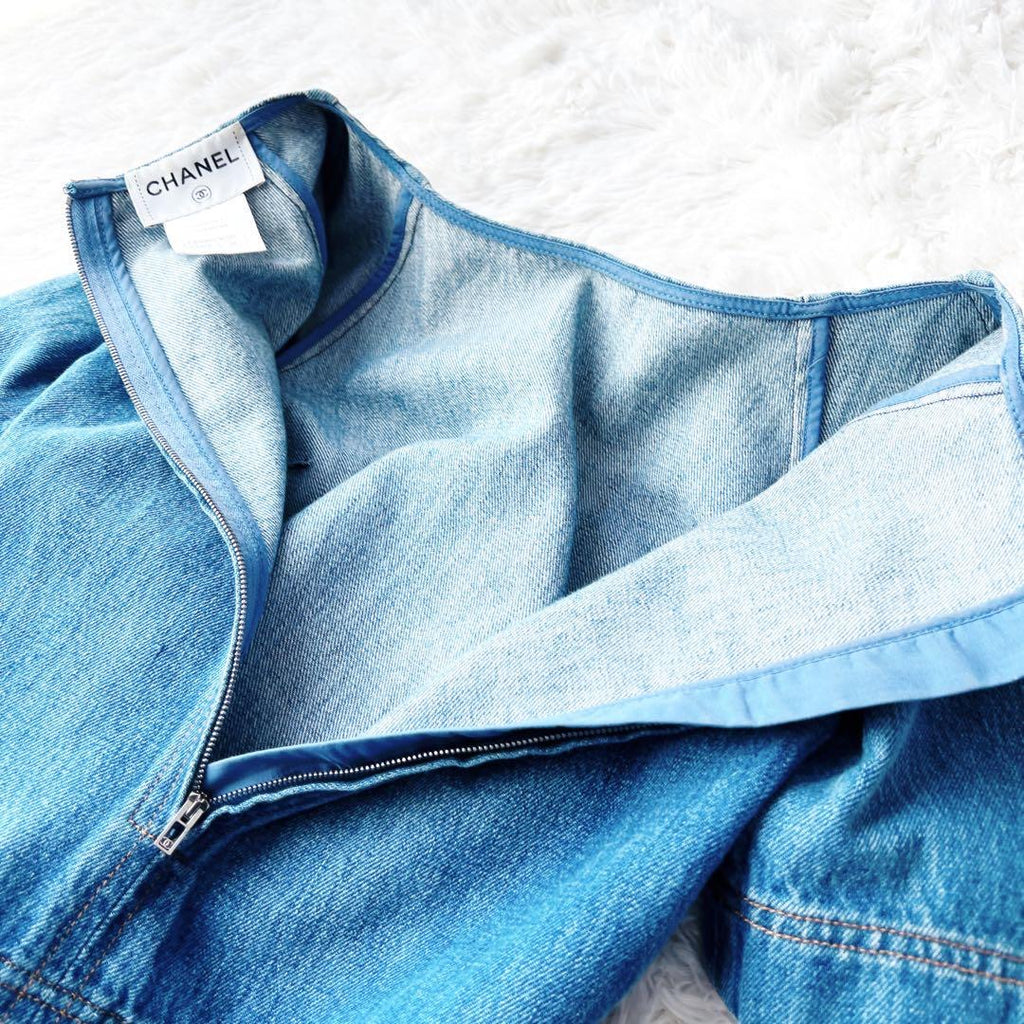 CHANEL Denim Setup Suit Coco Mark
