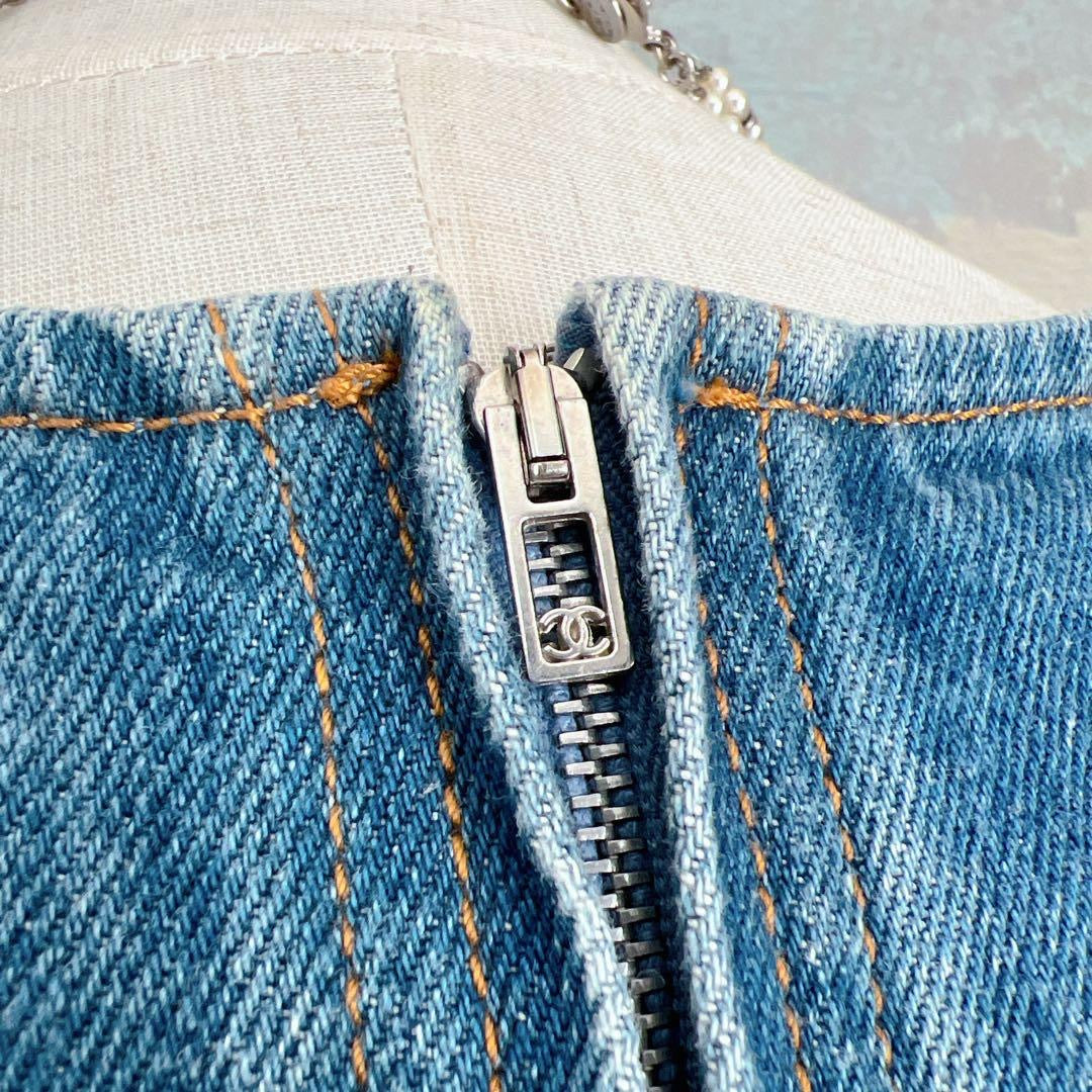 CHANEL Denim Setup Suit Coco Mark