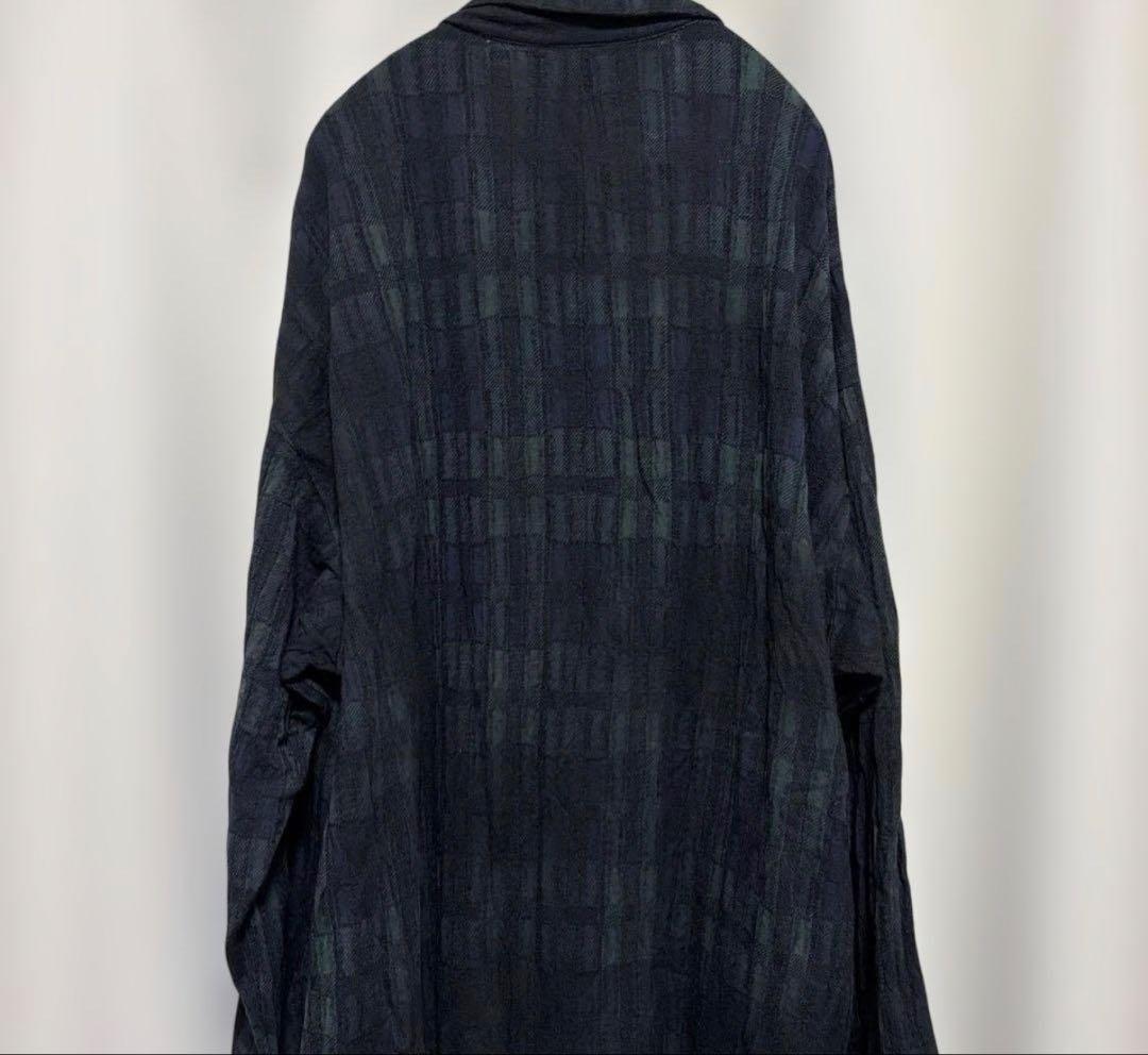Yohji Yamamoto 24AW Uneven Dye Check Coat 3