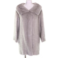 GUCCI Mink Fur Semi-Long Coat Grey Size 38