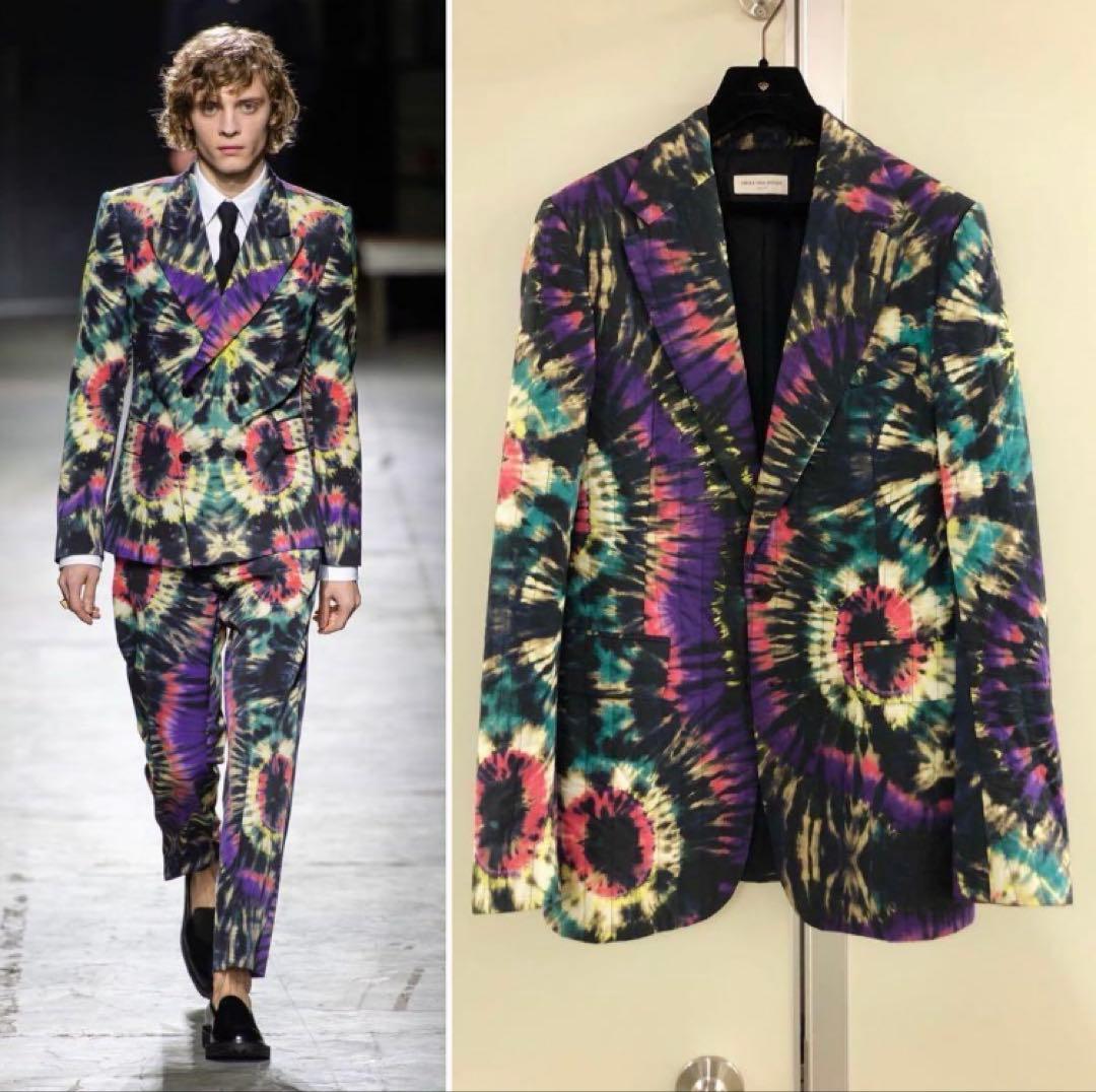 Dries Van Noten Tie-Dye Single Quilted Jacket 44