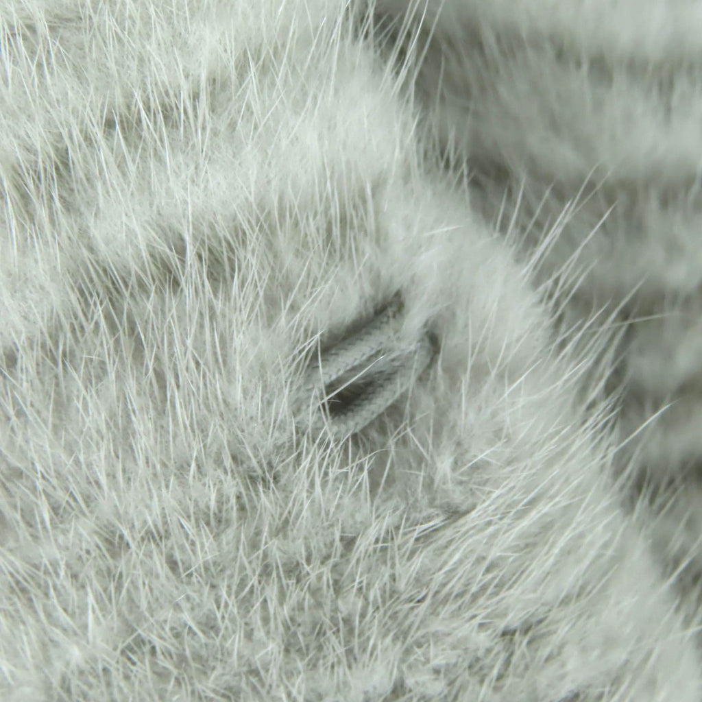 GUCCI Mink Fur Semi-Long Coat Grey Size 38