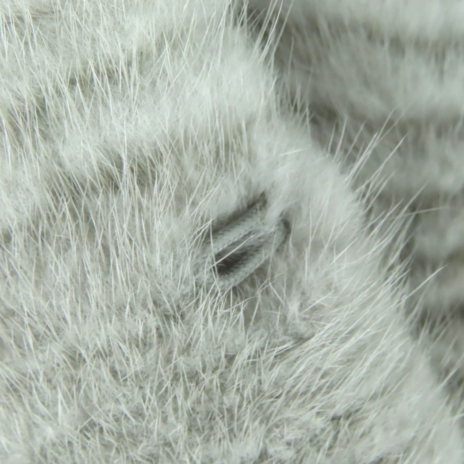 GUCCI Mink Fur Semi-Long Coat Grey Size 38