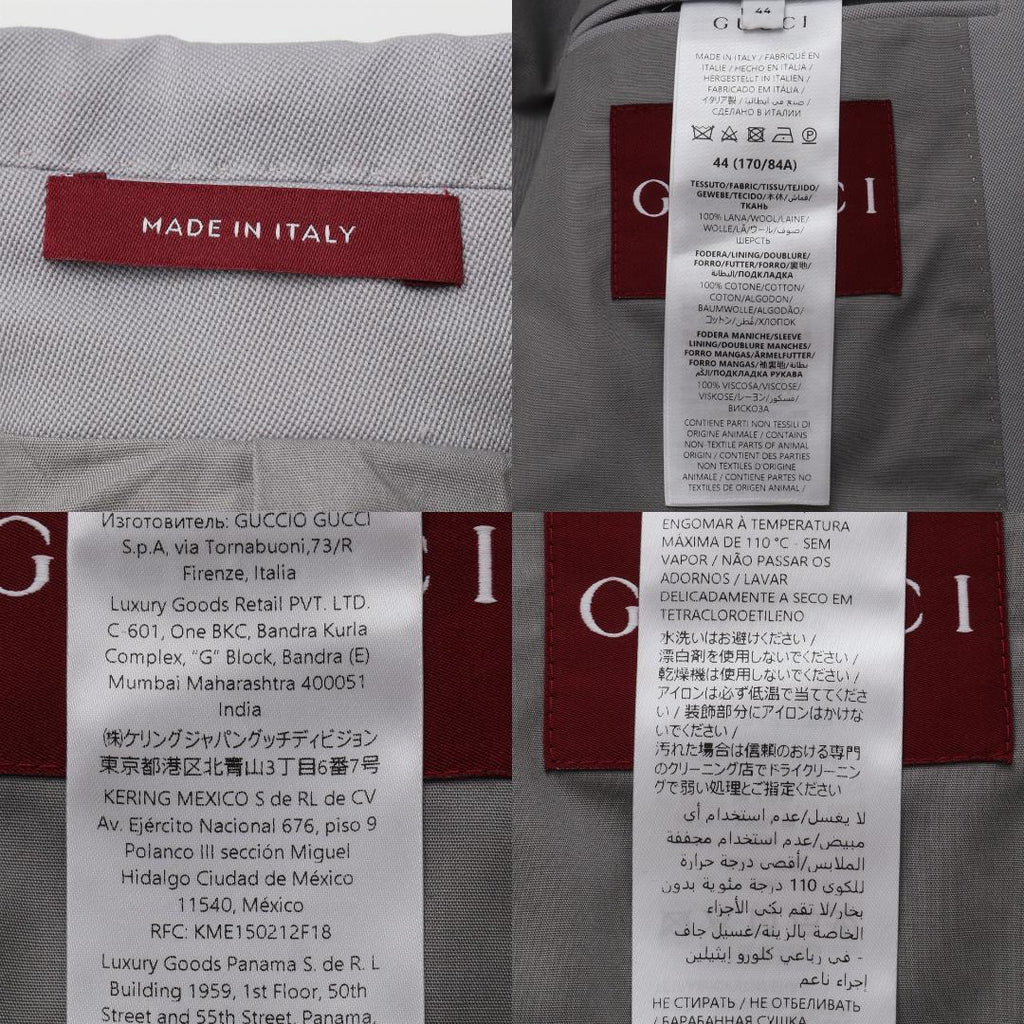 GUCCI 25SS Wool Balmacaan Coat Size 44