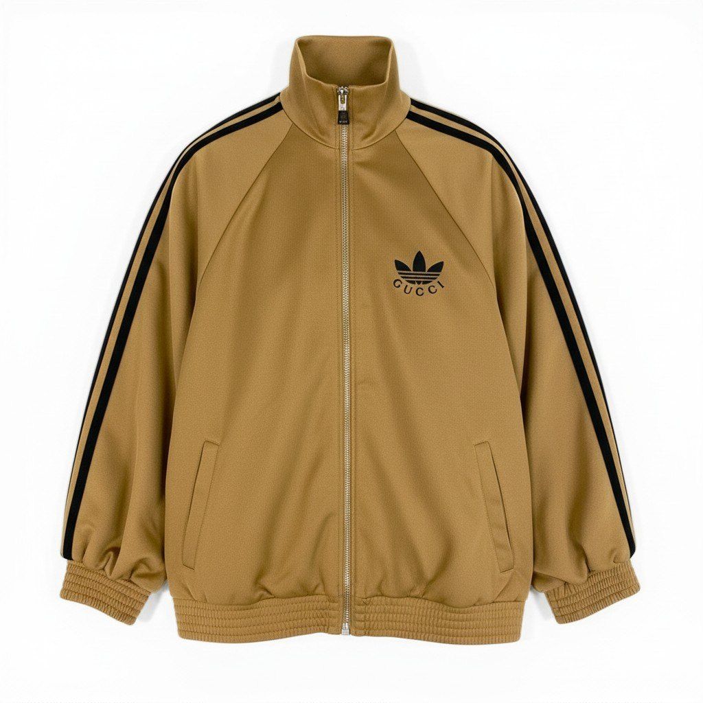 Gucci x Adidas Track Jacket Jersey Zip Jacket Beige XS