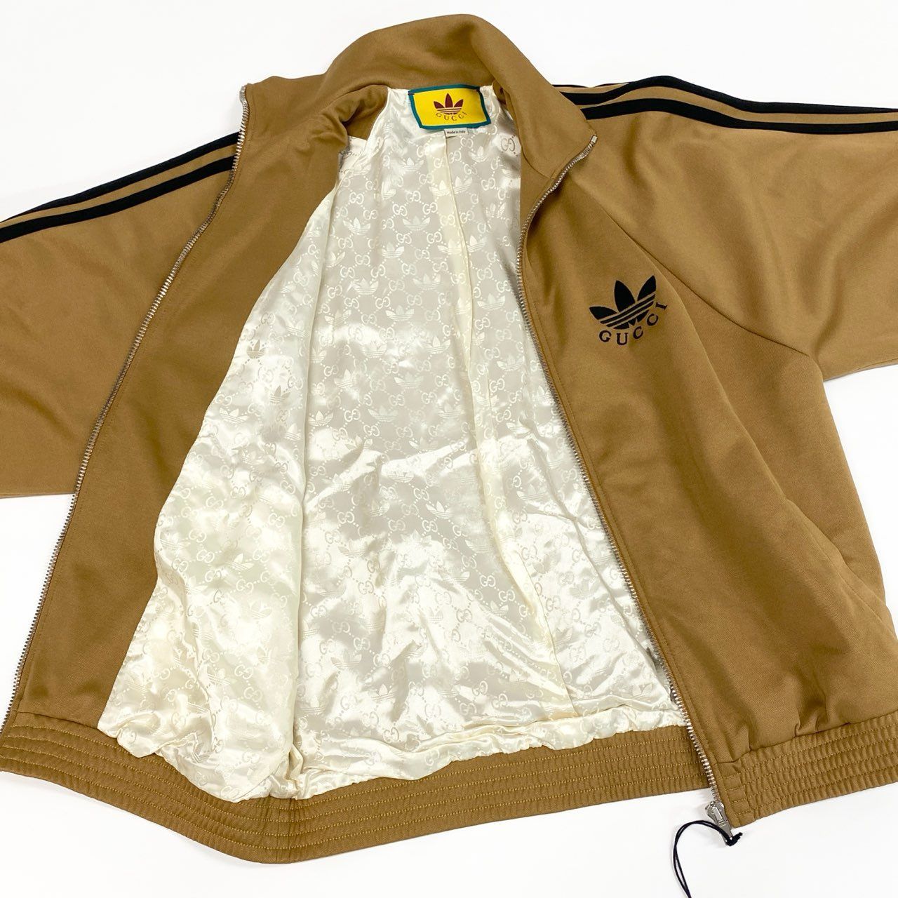 Gucci x Adidas Track Jacket Jersey Zip Jacket Beige XS