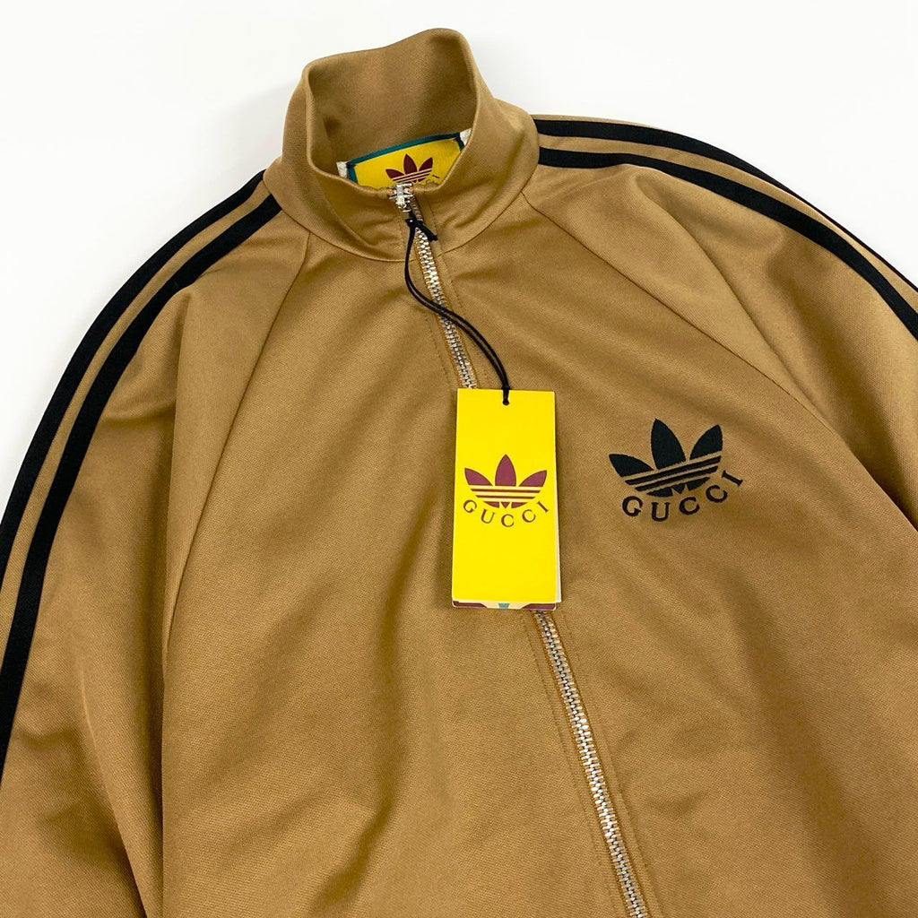 Gucci x Adidas Track Jacket Jersey Zip Jacket Beige XS