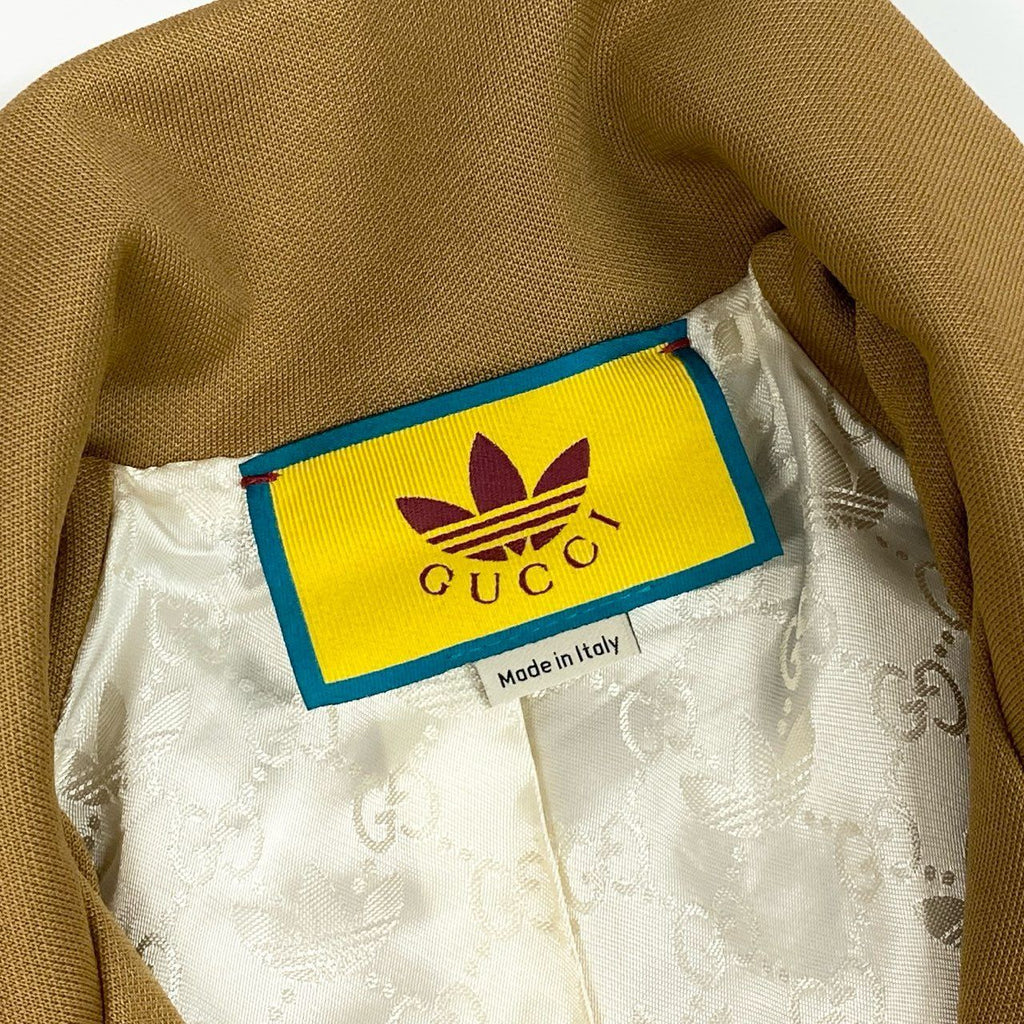 Gucci x Adidas Track Jacket Jersey Zip Jacket Beige XS